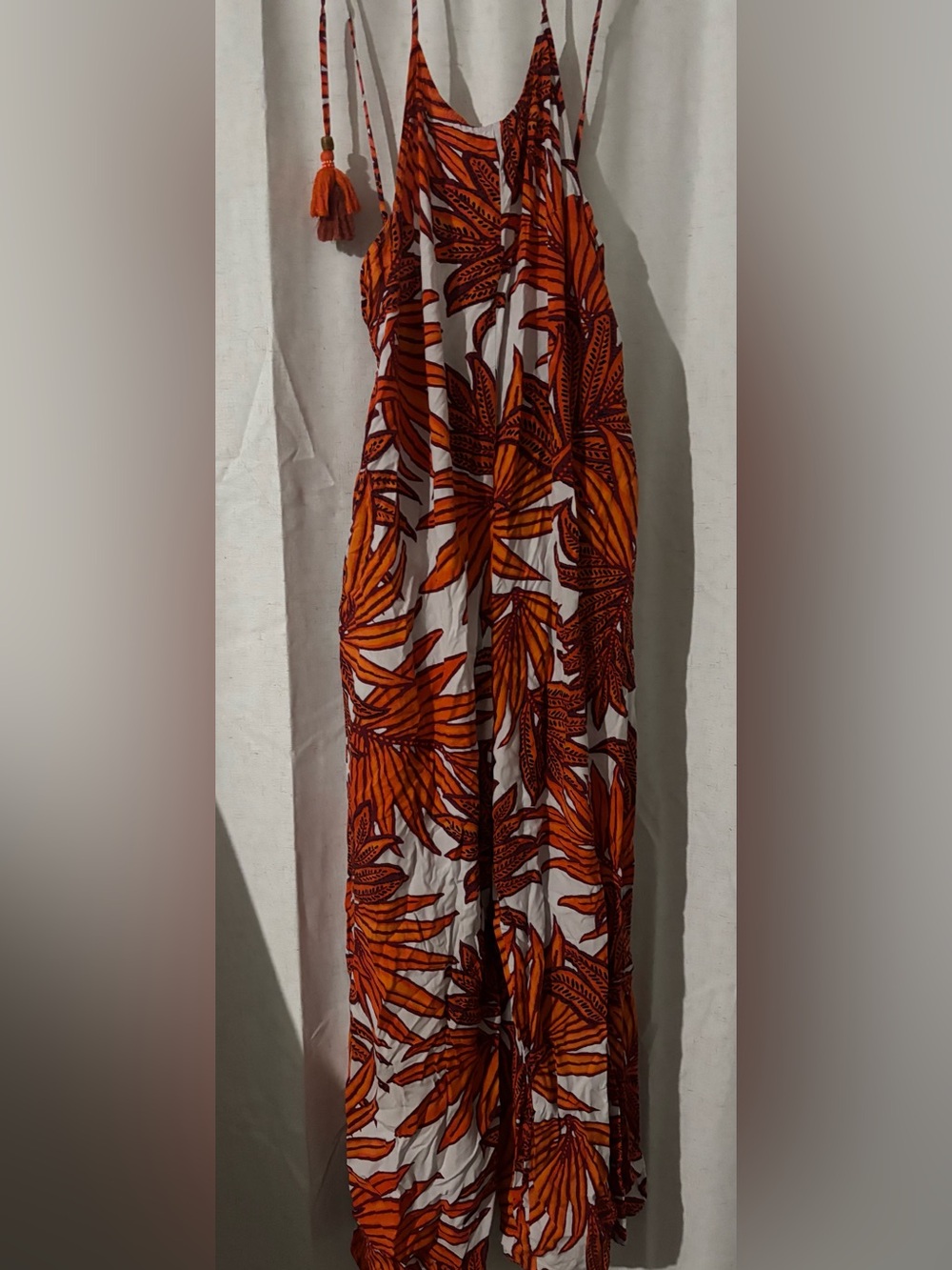 Maaji Orange and White Botanical jumpsuit